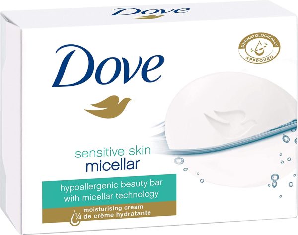 Dove Pastille nettoyante, peau sensible, 100 g