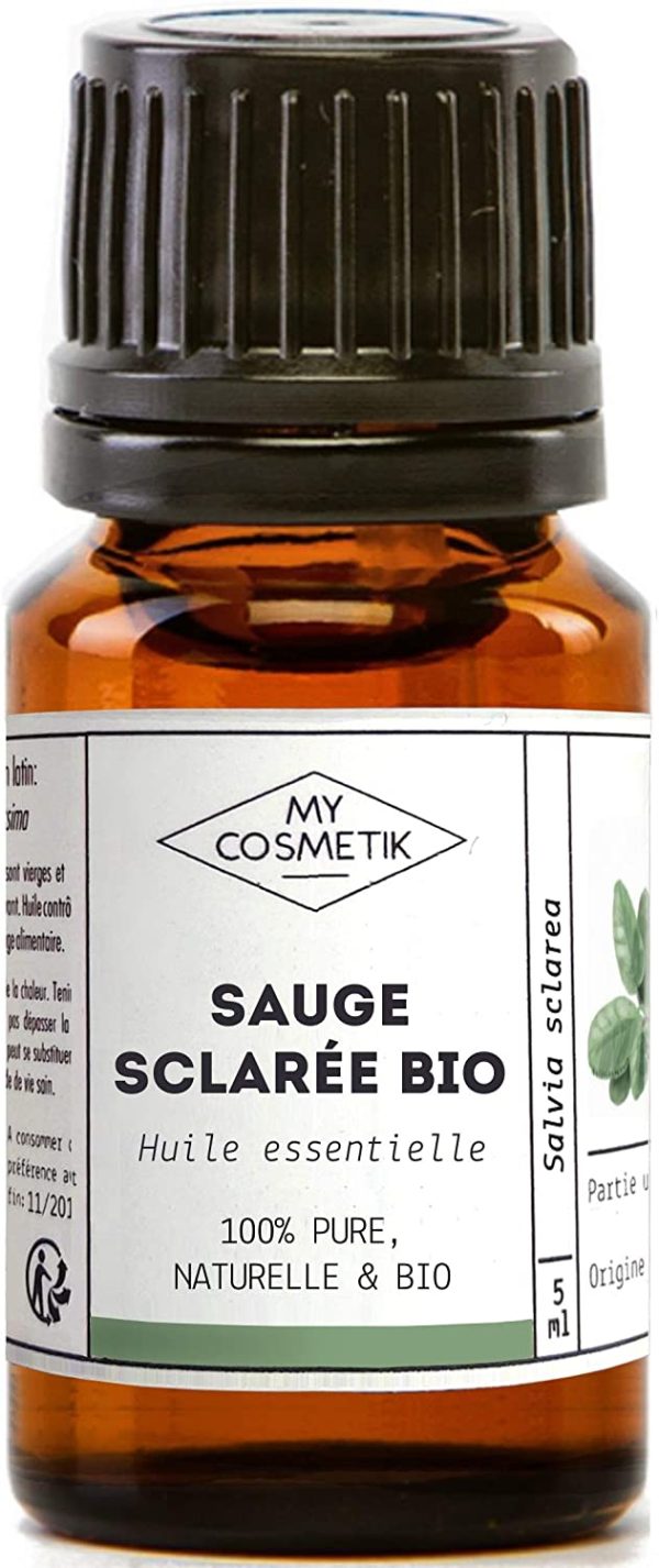 Huile Essentielle de Sauge Sclarée BIO AB - 100% Pure et Naturelle - MY COSMETIK - 10 ml