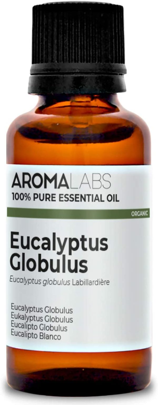 BIO - Huile essentielle d'EUCALYPTUS GLOBULUS - 30mL - Qualité thérapeutique et chémotype certifiés - AROMA LABS - Fabrication Française