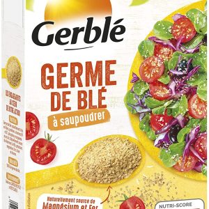 Gerblé Saupoudrage, Germe de Blé à saupoudrer, Super-aliment, Source naturelle de Magnésium et de Fer, Riche en Vitamine B9 et en Zinc, 1 Boîte, 31 Portions...