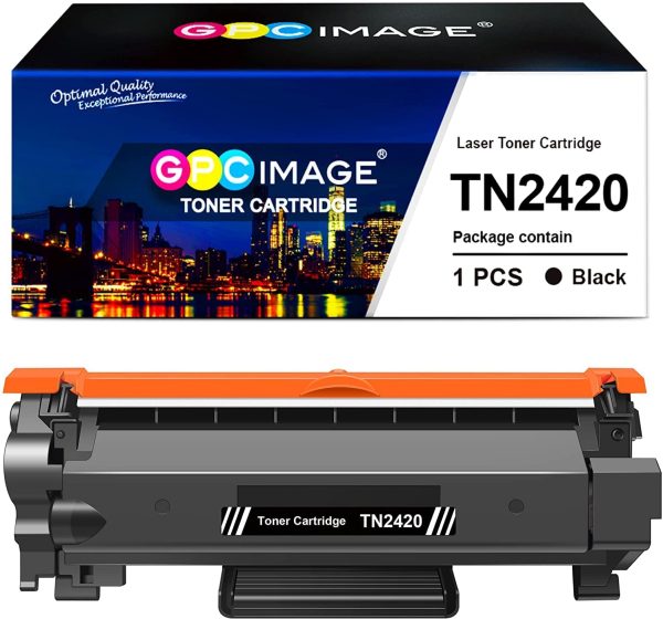 GPC Image TN2420 TN-2420 Cartouche de Toner Compatible pour TN2410 TN-2410 pour Brother DCP L2510D L2530DW L2550DN, HL L2310D L2350DW L2370DN L2375DW, MFC L2710DN L2710DW L2730DW L2750DW (1 Noir)