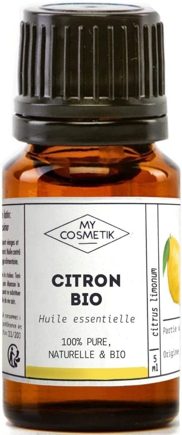 Huile Essentielle de Citron BIO AB - 100% Pure et Naturelle HEBBD - MY COSMETIK - 5 ml Visiter la boutique MY COSMETIK