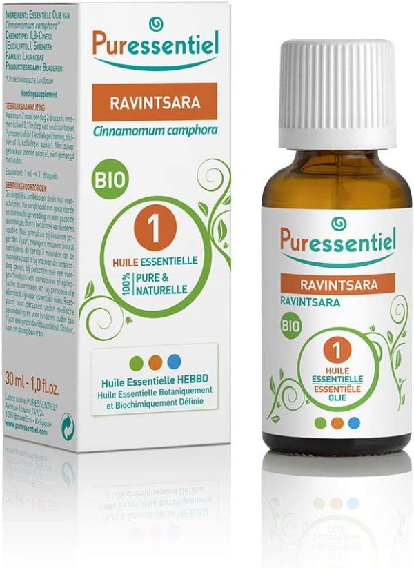 Puressentiel - Huile Essentielle Ravintsara - Bio - 100% pure et naturelle - HEBBD - 30 ml Visiter la boutique Puressentiel