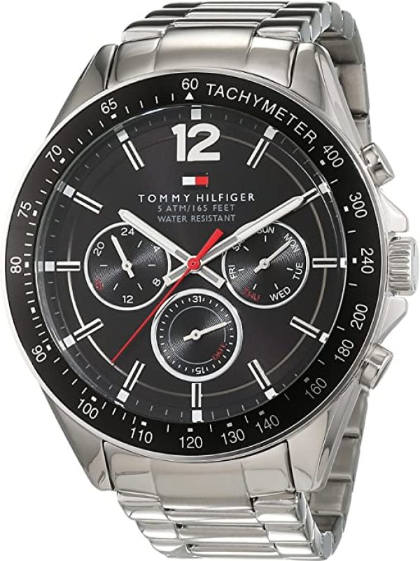 Tommy Hilfiger Homme Multi-cadrans Quartz Montre avec Bracelet en Acier Inoxydable 1791104