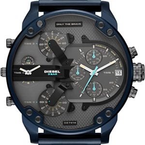 Montre Chronographe Mr. Daddy Diesel pour homme, boîtier de 57 mm, montre en acier inoxydable