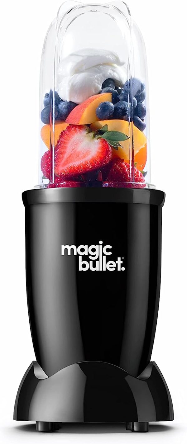 nutribullet Magic Bullet Mini, Blender Électrique, Petit Blender, Pack Basique 3 Pièces, Puissance 200 Watts, Noir, MBR03B Visiter la boutique Magic Bullet