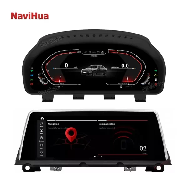 Lecteur DVD vidéo de voiture Navihua Digital Dash LCD Instrument Cluster Android Navigation GPS AutoRadio pour BMW Série 7 F01 F02 09-15