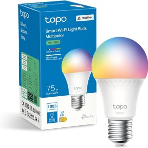 Tapo Matter Ampoule Connectée WiFi, Ampoule LED E27 Multicolore 2500K-6500K, 8.6 W 1055Lm, Compatible avec Alexa, Google Home et Apple Home, Commande Vocale, Economie d'énergie, Tapo L535E