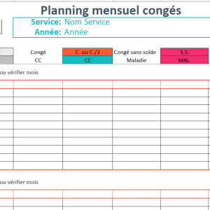 Planning conges rdc